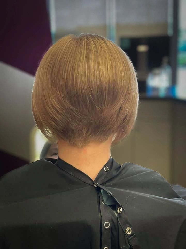 Short blonde bob