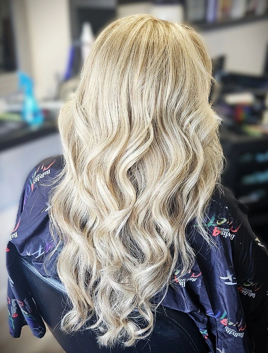 Platinum blonde waves